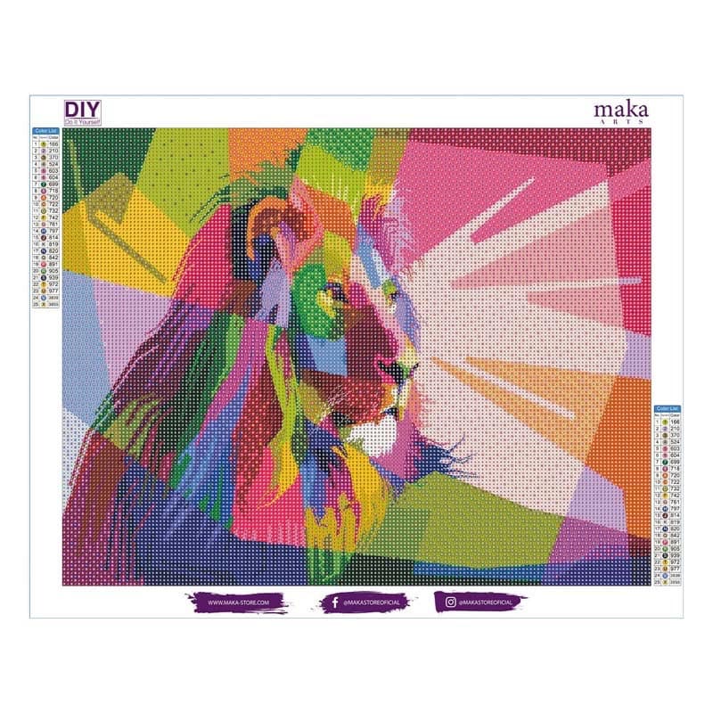 [DP] COLORFULL LION 40X50 CM